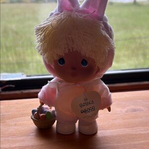 Enesco Pink Bunny Doll with Basket
